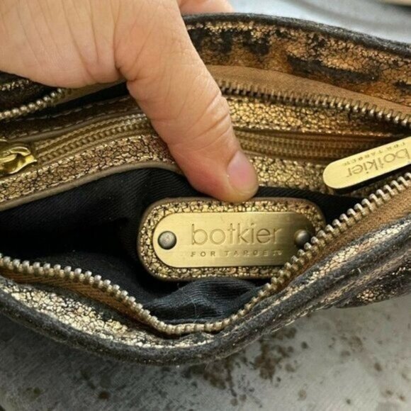 Botkier for Target Shimmer Gold Black Clutch Wristlet Wallet Mini Purse - Picture 5 of 5